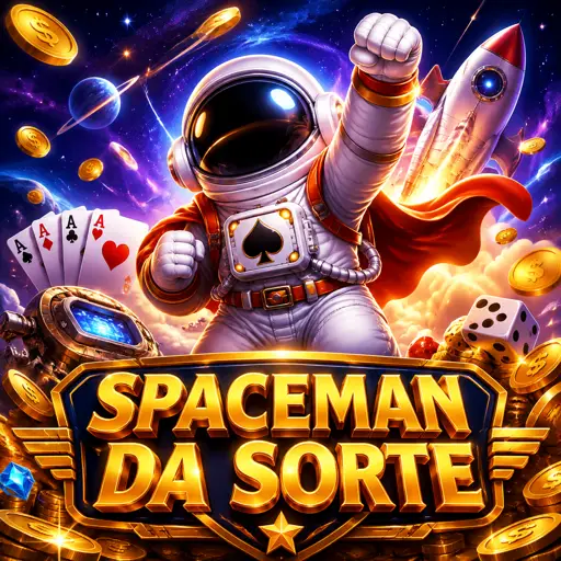 Astronauta do jogo Spaceman flutuando enquanto o multiplicador sobe